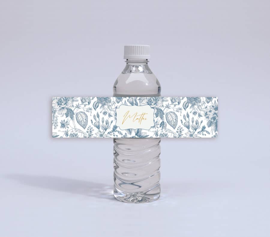 Etichetta per bottiglia d’acqua