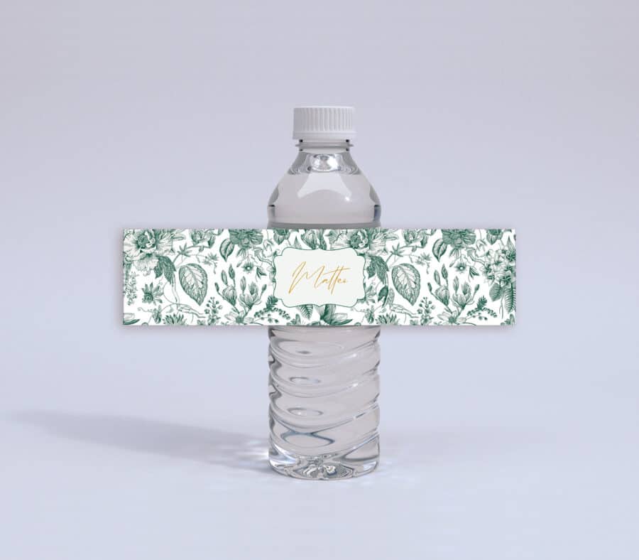 Etichetta per bottiglia d’acqua
