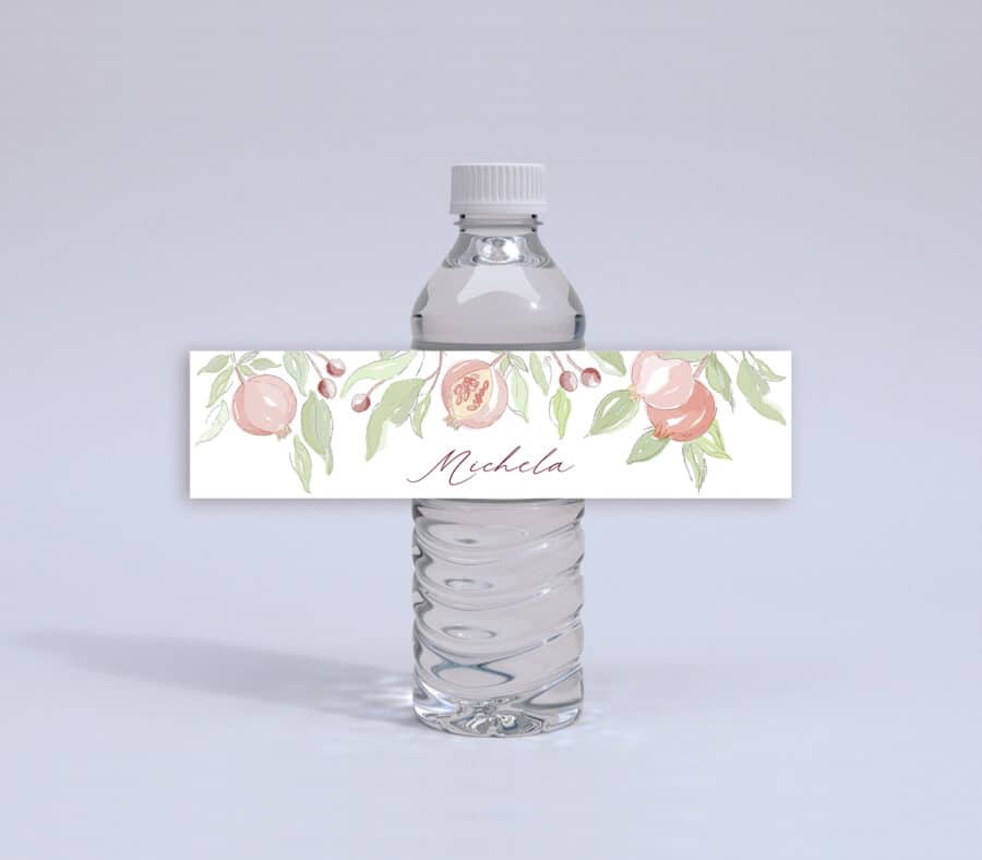 Etichetta per bottiglia d’acqua