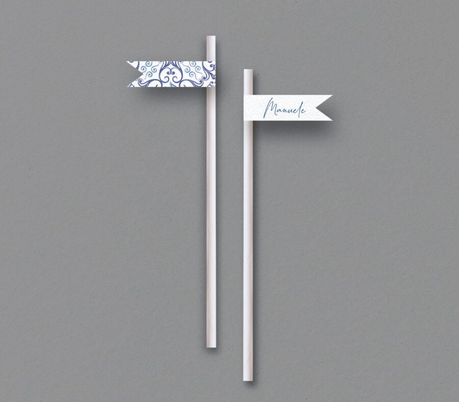 Etichetta con cannuccia