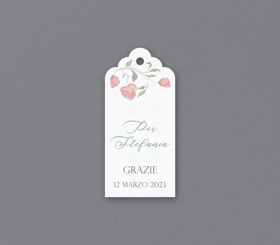 Etichetta con cordoncino