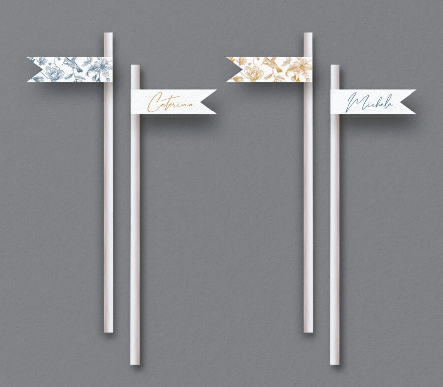 Etichetta con cannuccia