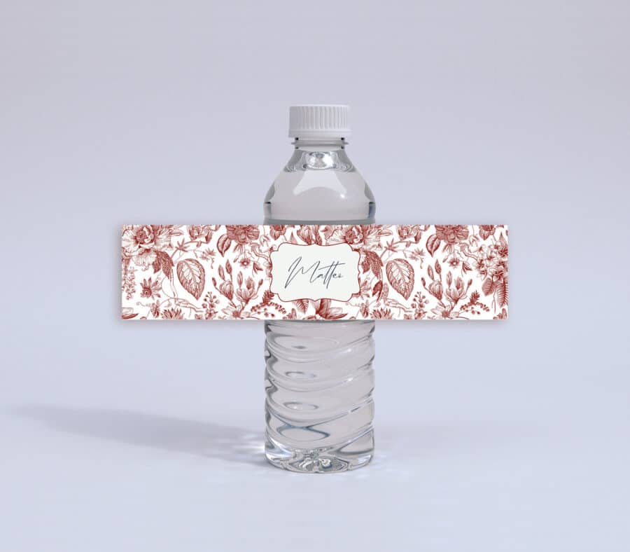 Etichetta per bottiglia d’acqua