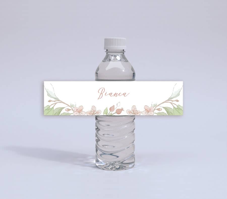 Etichetta per bottiglia d’acqua