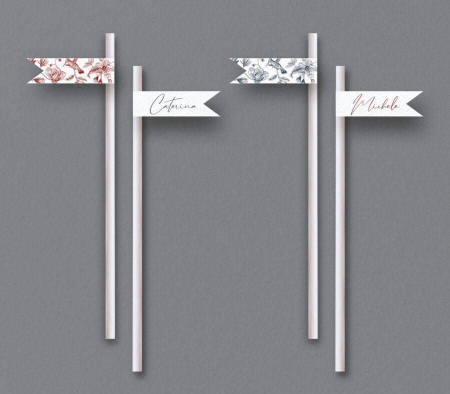 Etichetta con cannuccia