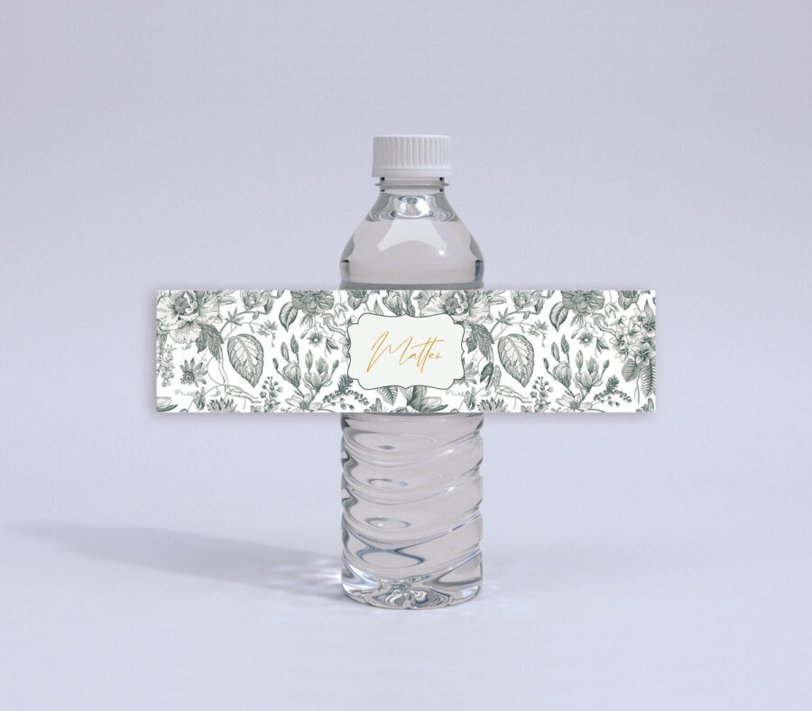 Etichetta per bottiglia d’acqua