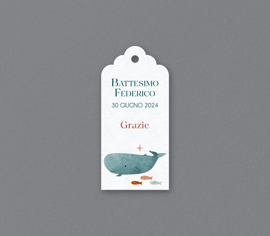 Etichetta con cordoncino