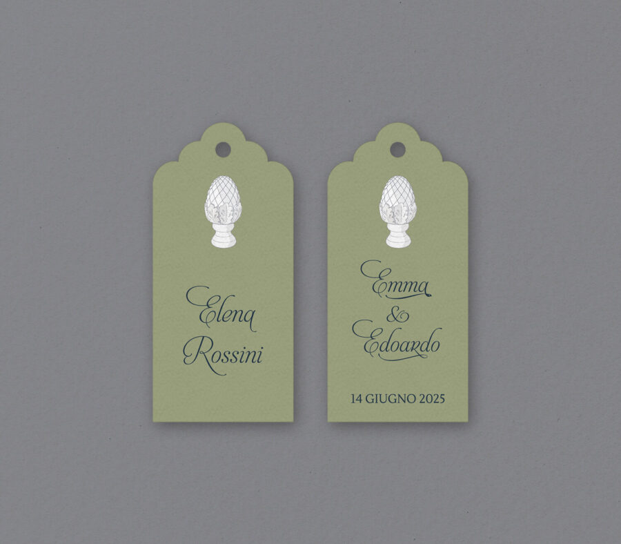 Etichetta con cordoncino