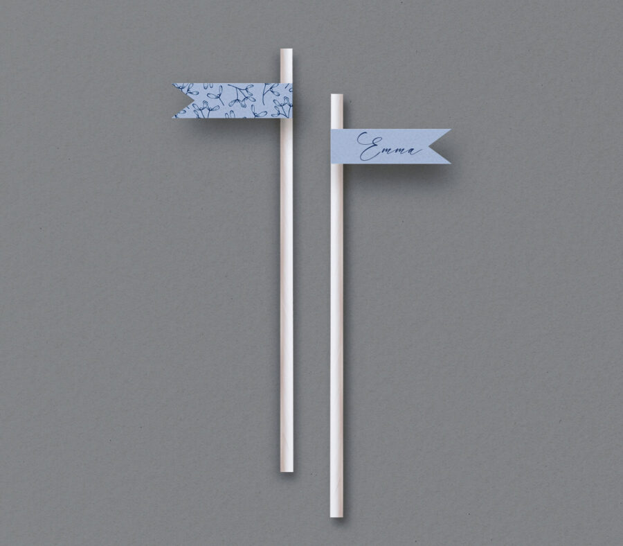 Etichetta con cannuccia